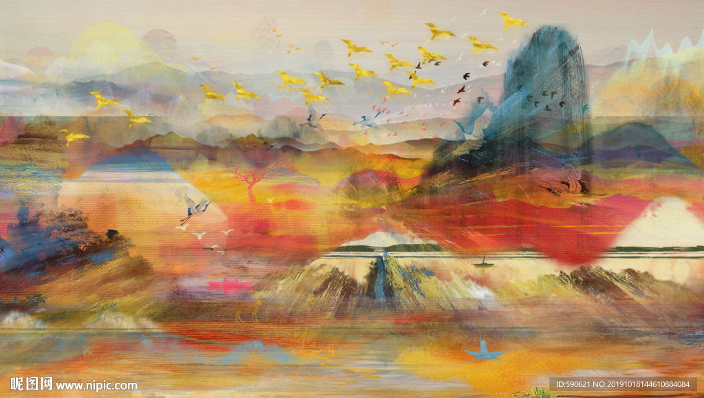 抽象油画