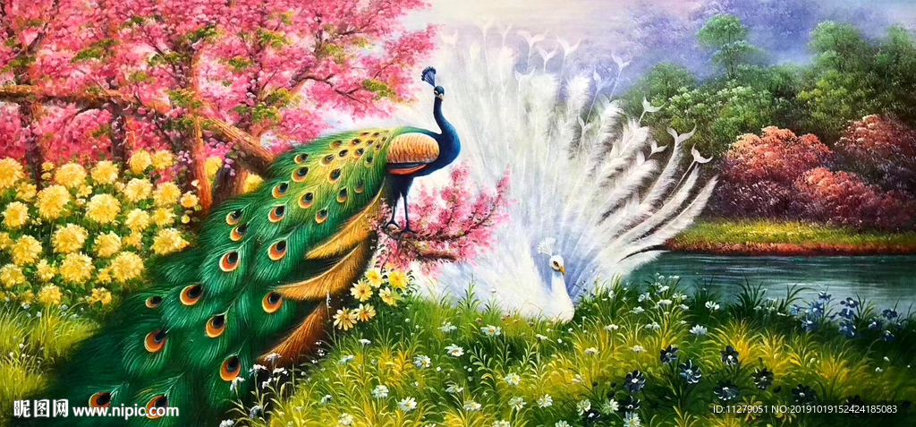 孔雀装饰画