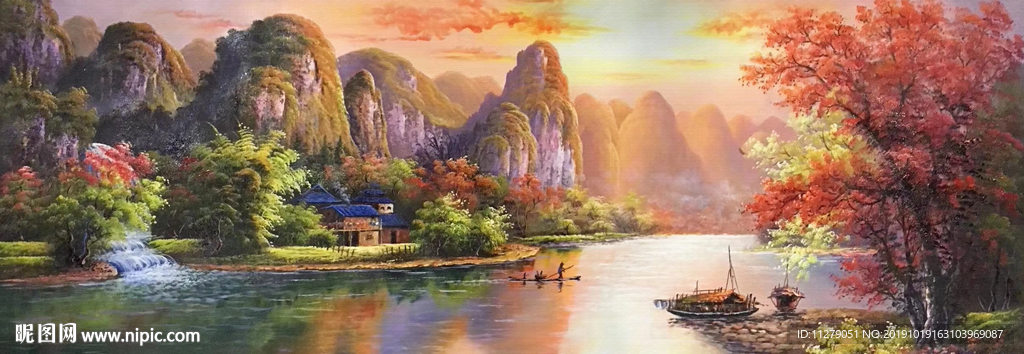 山水油画
