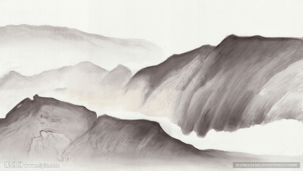抽象意境山水画