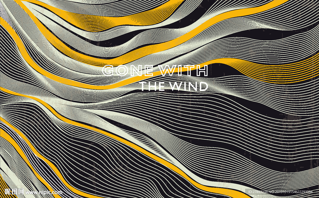 现代抽象意境图山脉图个性几何客