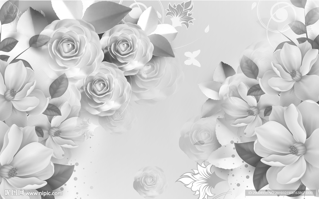 立体装饰画 TIF分层背景墙