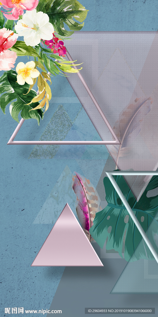 立体现代玄关画 TIF分层