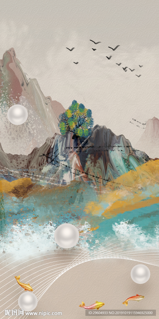 极品现代玄关画 TIF分层