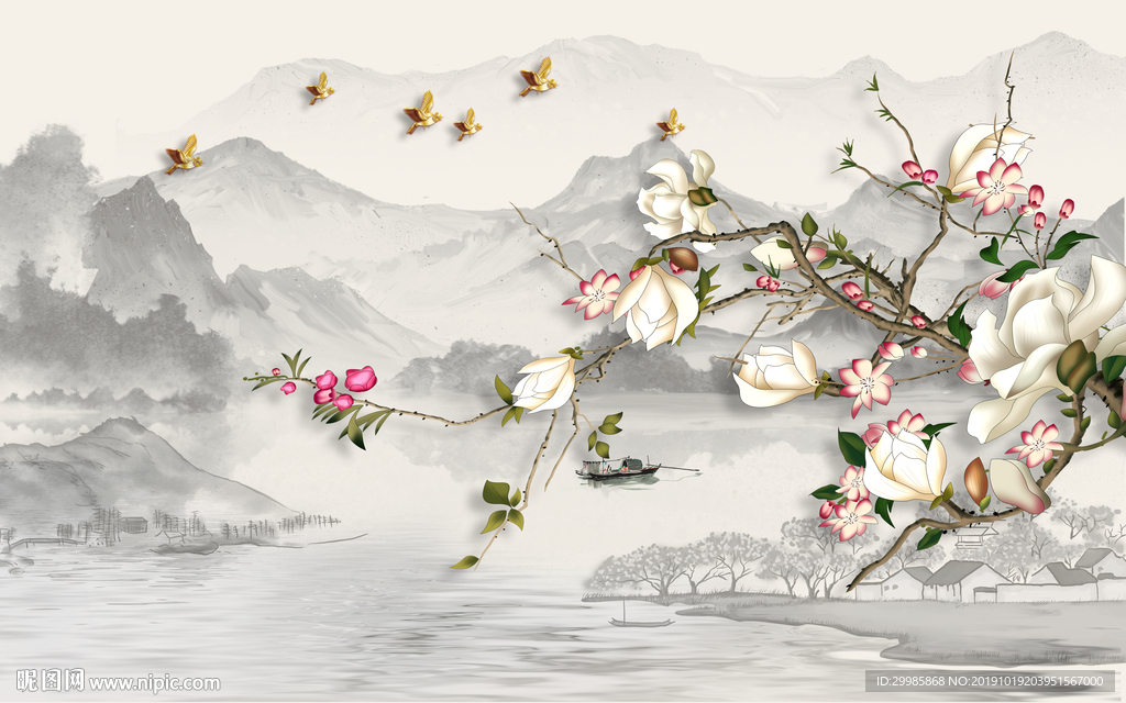 极品新中式画 tif分层