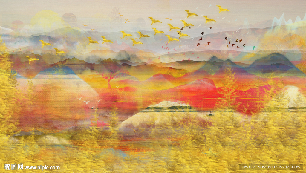 抽象油画