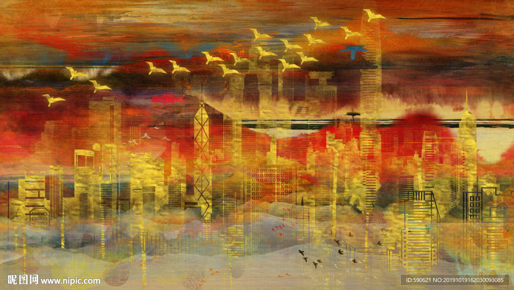 抽象油画
