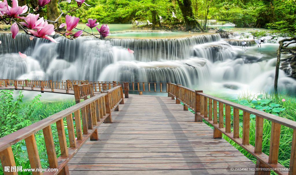 流水走道背景墙