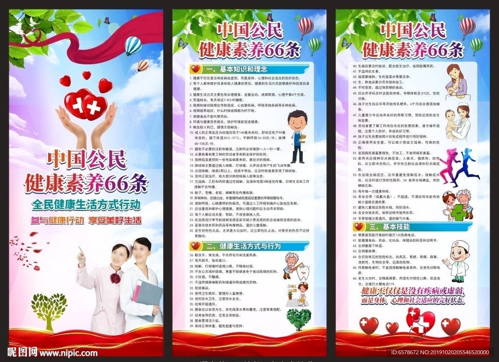 中国公民健康素养66条X展架