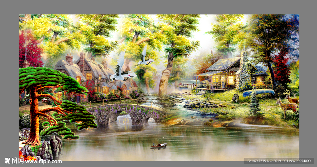 油画背景墙