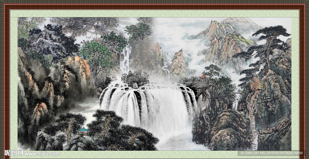 聚宝盆风水画