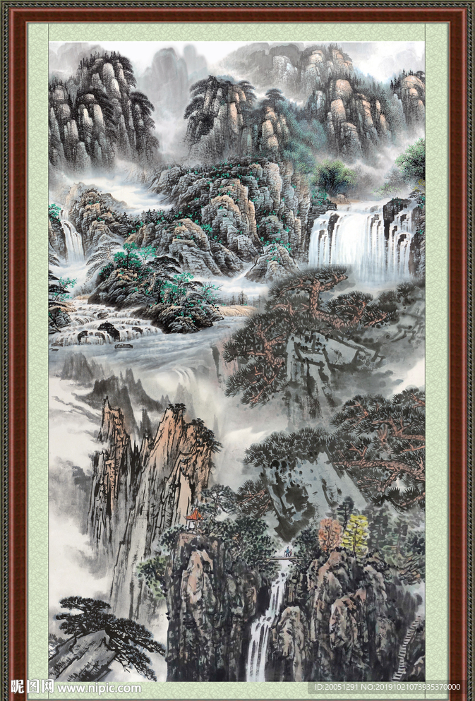 竖幅中国画