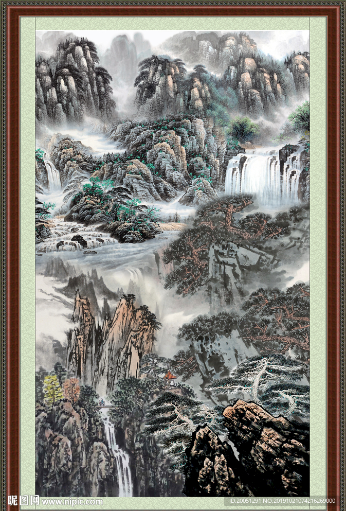 竖幅中国画