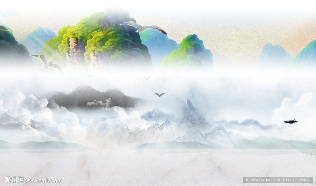 抽象山水