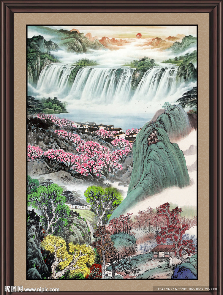 竖幅中国画
