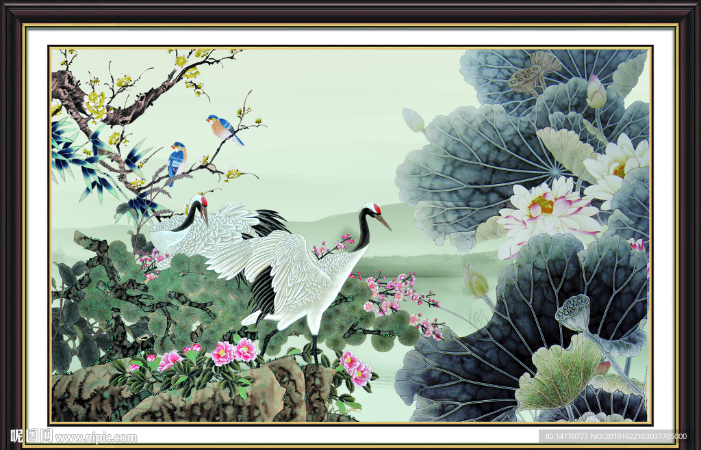 国画荷花
