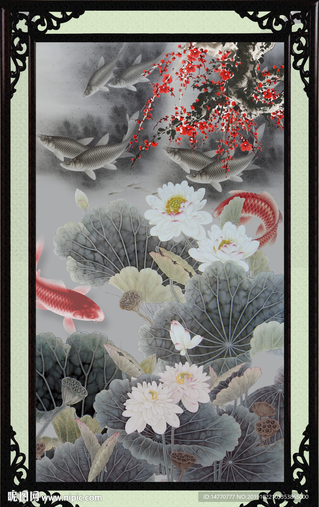 国画荷花