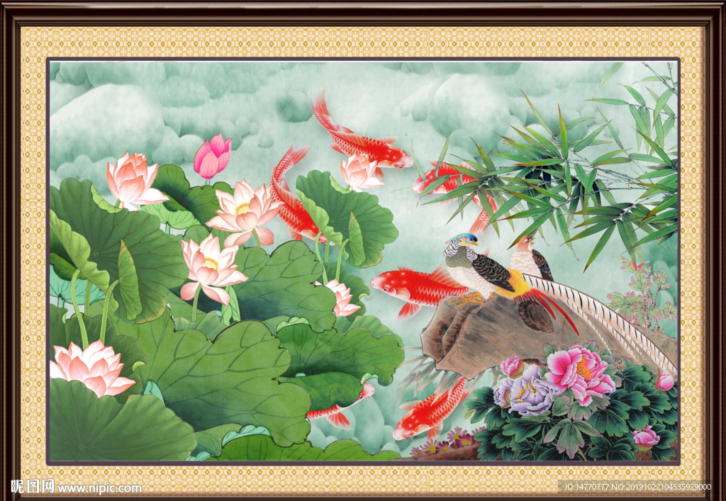 国画荷花
