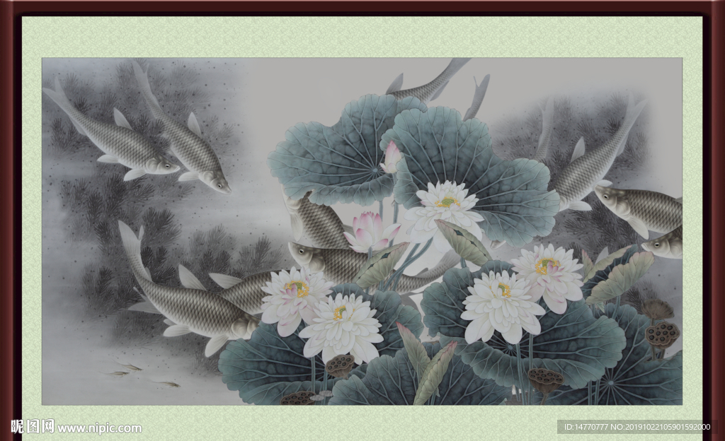 国画荷花