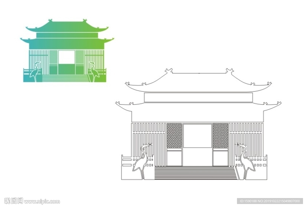 武当山 金殿 矢量武当山