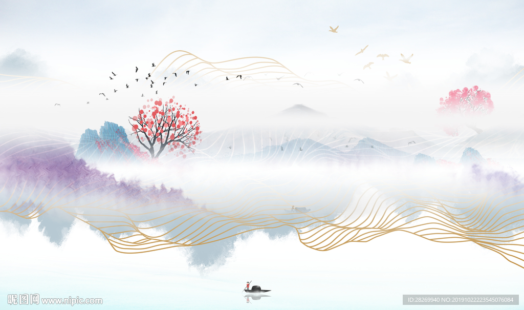 新中式山水画