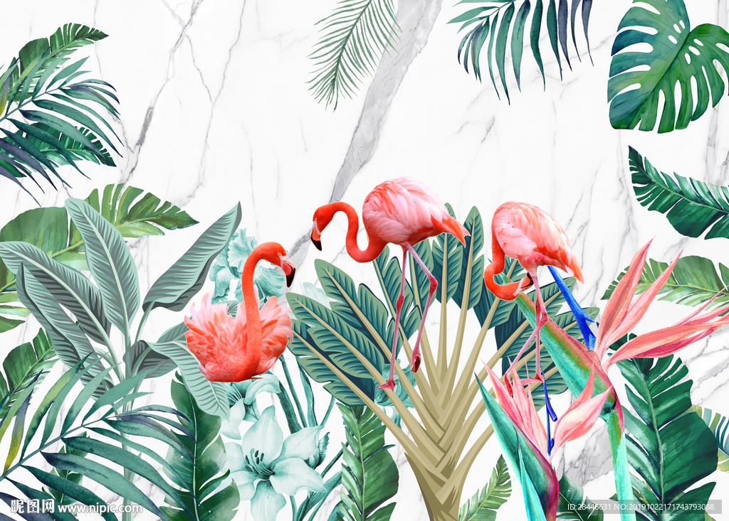 北欧小清新装饰画背景墙