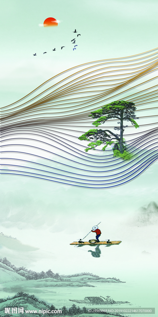 高清 风景玄关山水 tif分层