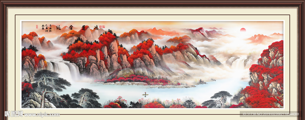 鸿运当头国画