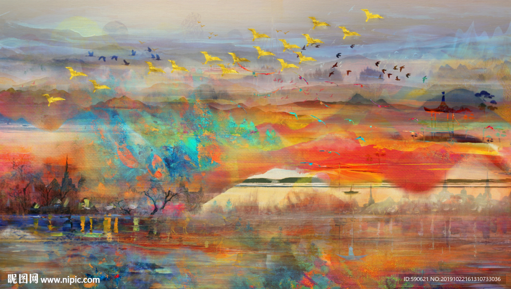 抽象油画