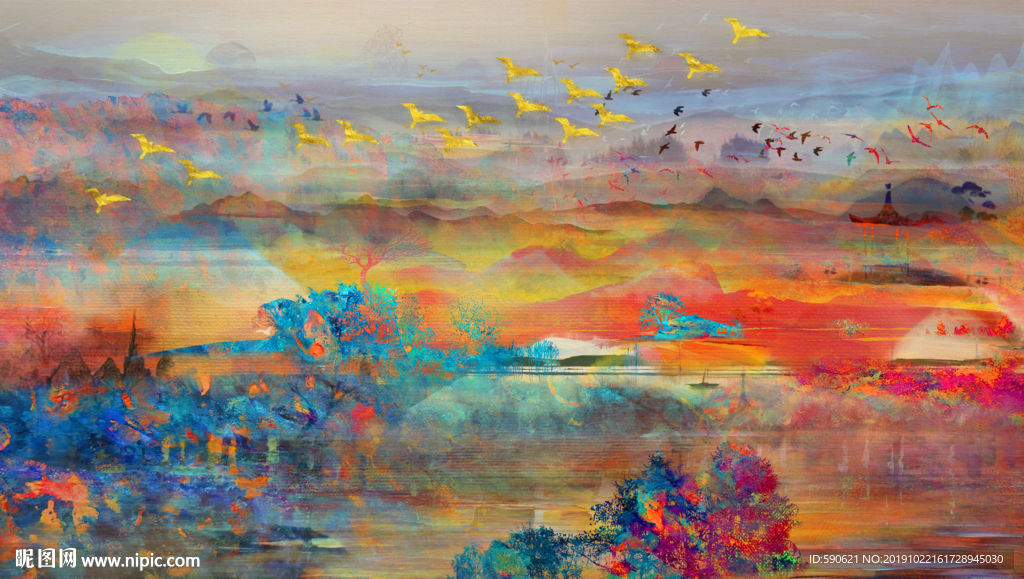 抽象油画