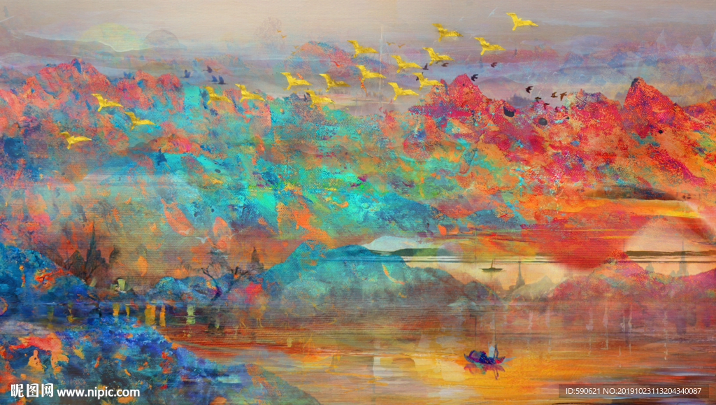 抽象油画