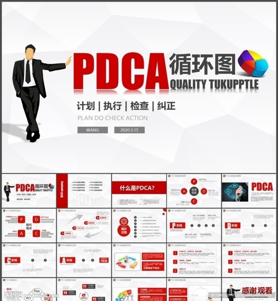 品管PDCA循环图PPT