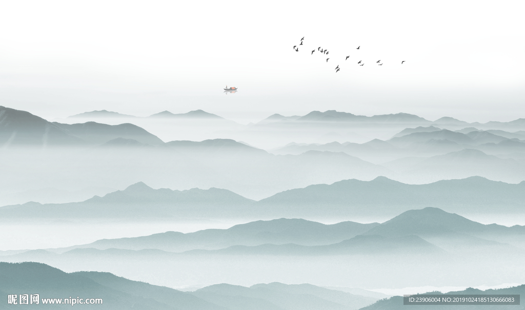 新中式山水画