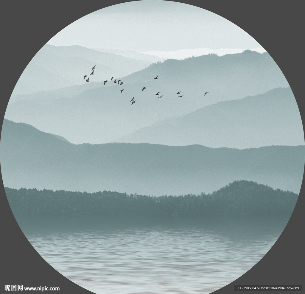 高清抽象意境山水装饰画