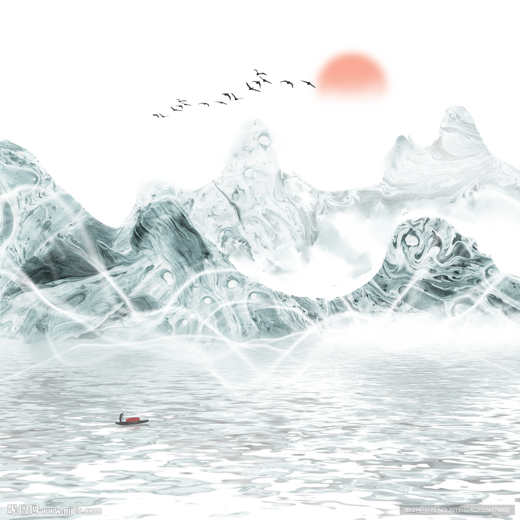 水墨山水装饰画