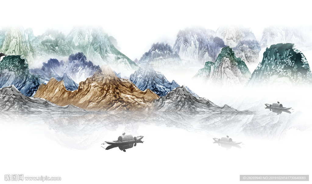 抽象山水