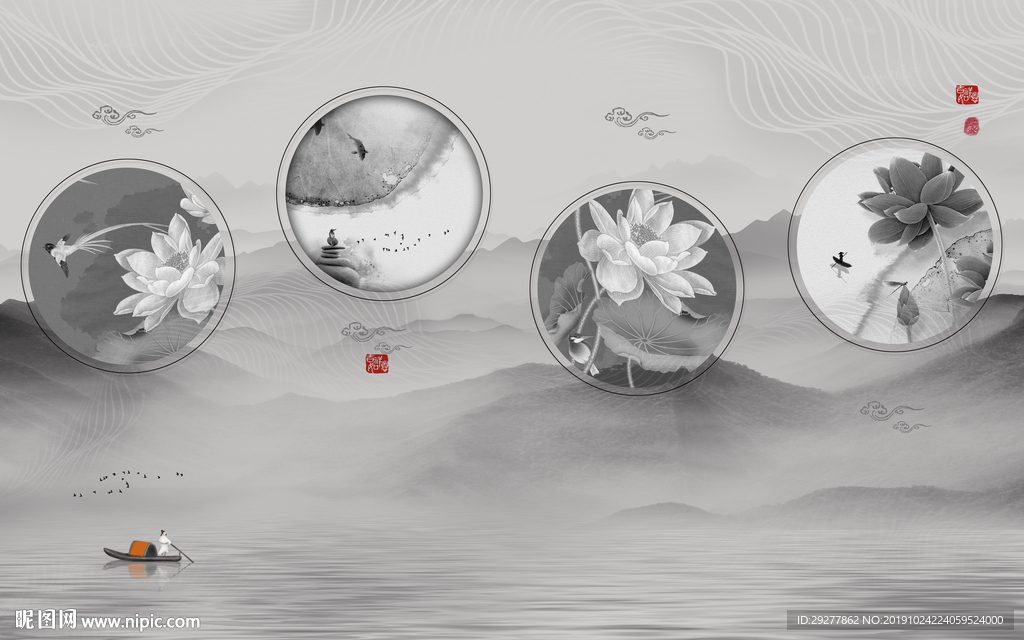 意境新山水画 TIF分层