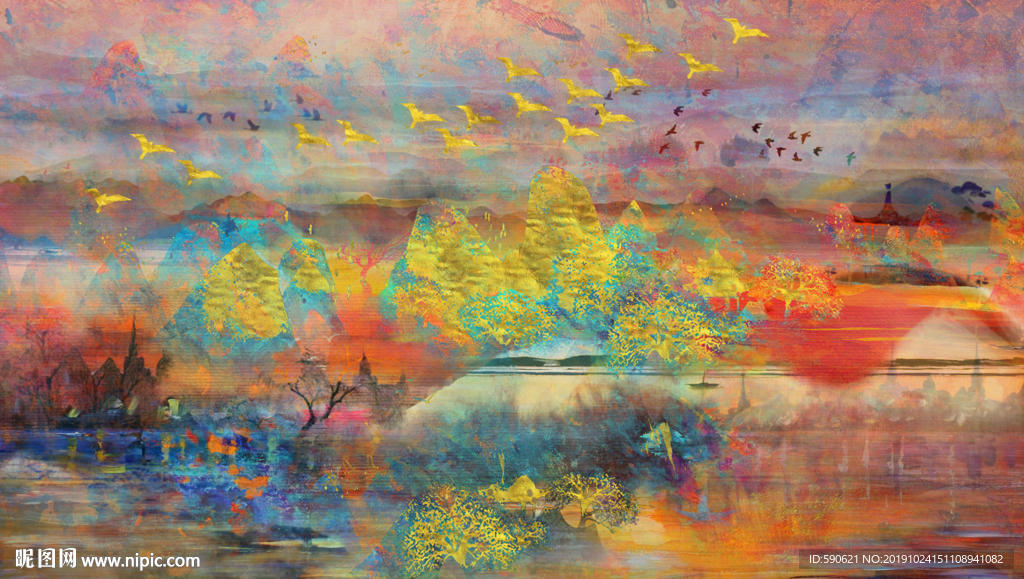 抽象油画