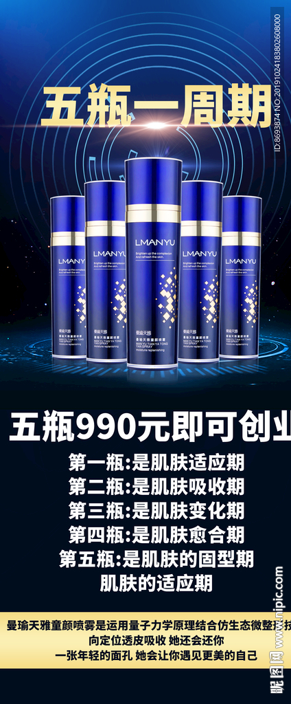 曼瑜天雅 黑科技眼霜 眼霜海报