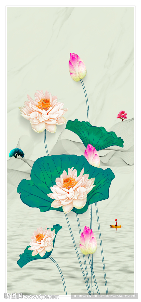 荷花玄关