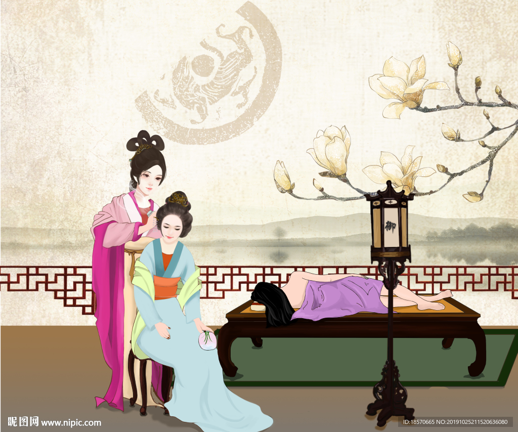 古代仕女养生