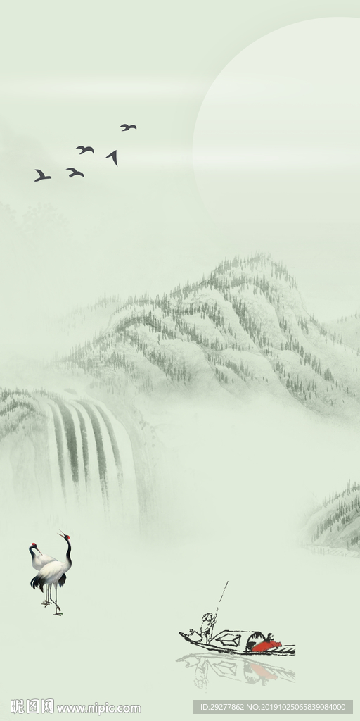 国画新中式玄关 TIF分层