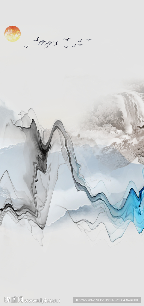 线条新中式玄关 TIF分层