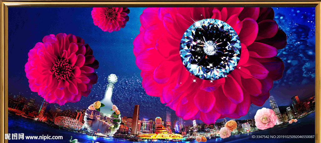 心花怒放 背景画