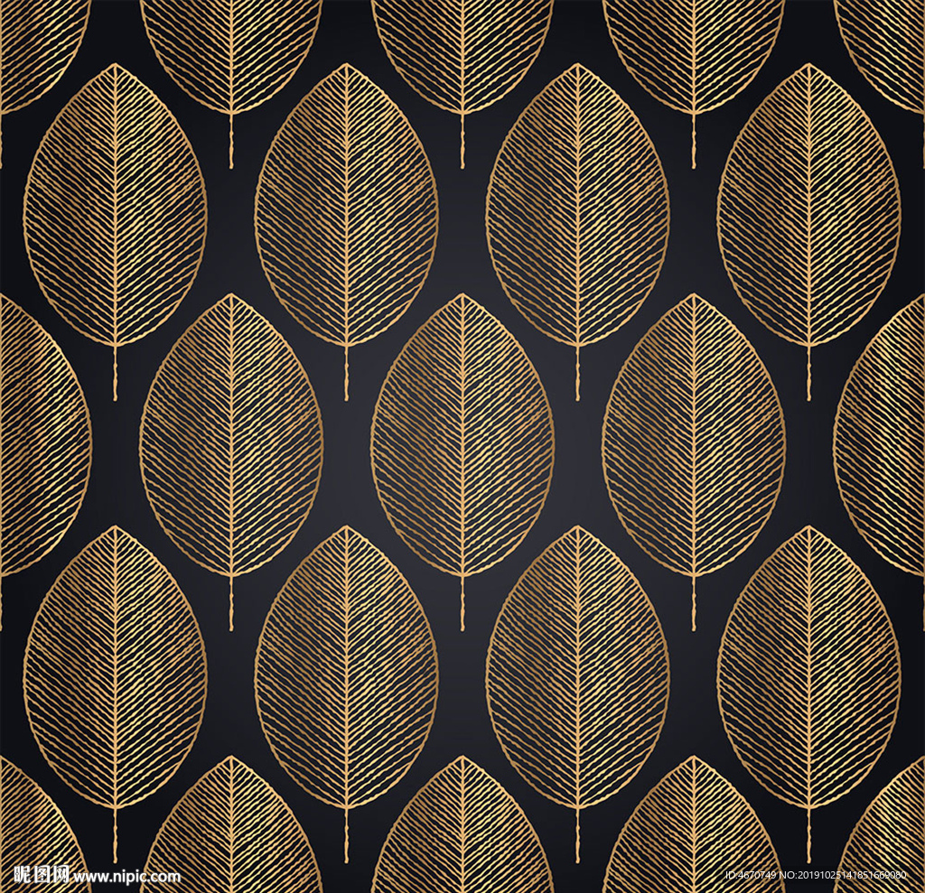 高档奢华金叶背景