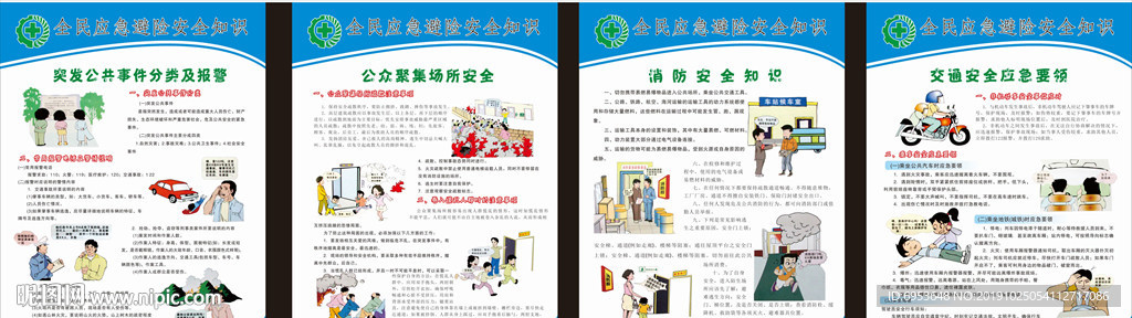 全民应急避险安全知识展板
