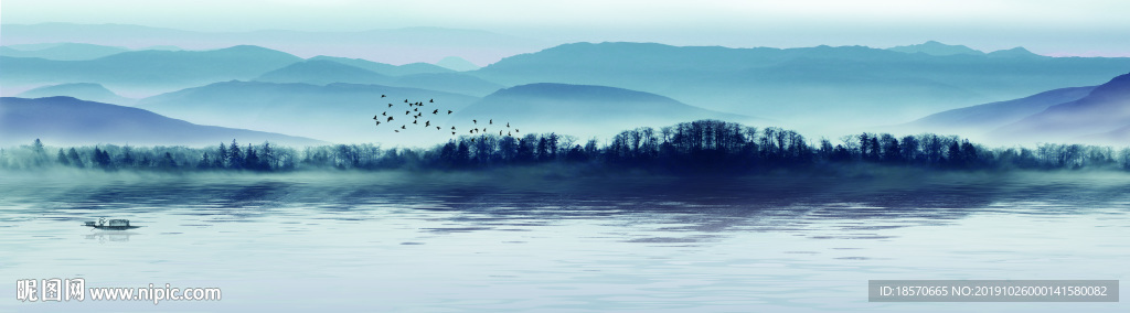 水墨山水背景
