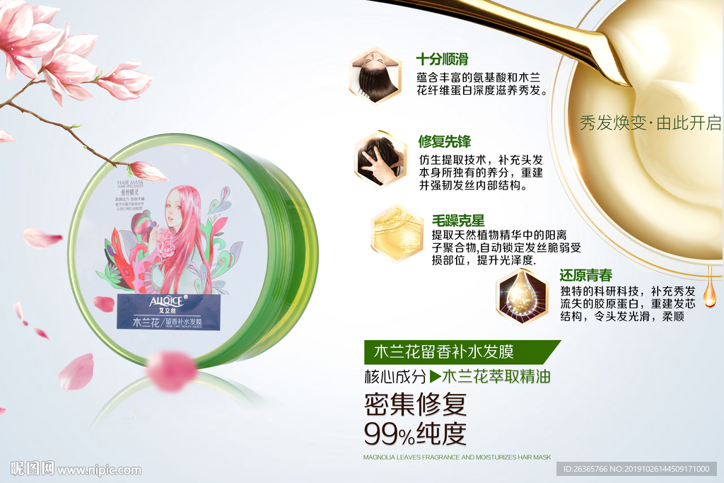 化妆品洗护卖点海报