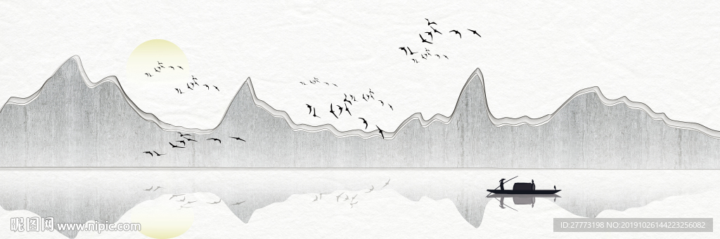 新中式 装饰画 中式水墨 水墨