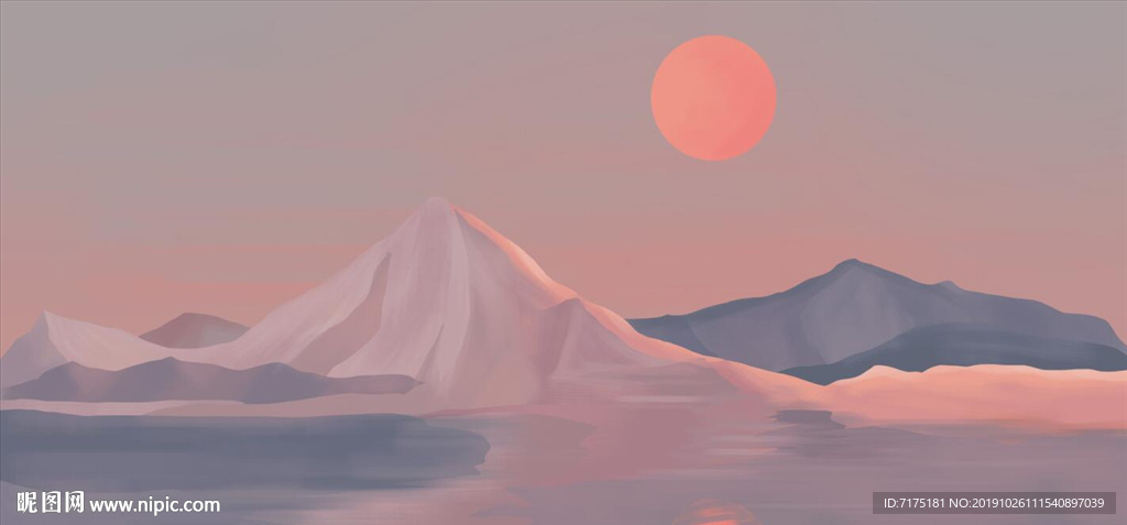 山水黄昏